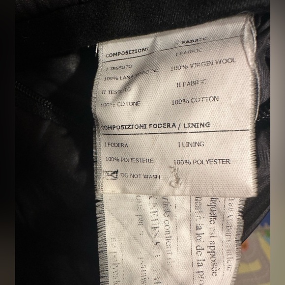 Stefano Capaldi Loro Piana Storm System Wool Coat Black Car Coat Italy Size 14 - Picture 6 of 12